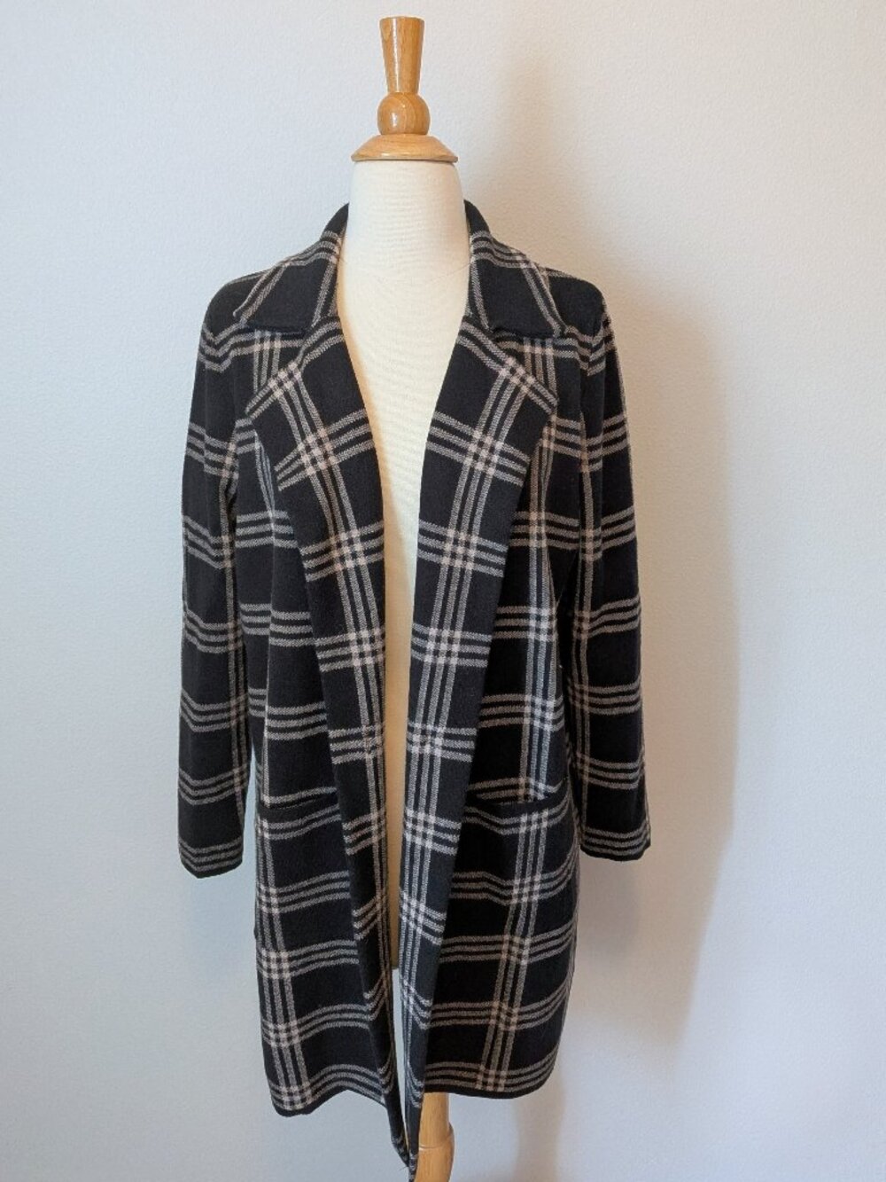 Morning Lavender Bobbi Plaid Knit Coat